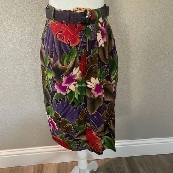 Dana Bachman Vintage Silk Skirt - Picture 1 of 4